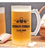 Yaş Gününe Özel Erkeğe Hediye Bira Bardağı