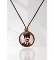 Atatürk Ahşap Kolye