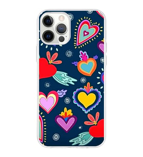 PrintiFy Apple  iPhone 12 Pro Max ile Uyumlu 1mm Slim Fit Retro Renkler 3 Baskılı Şeffaf  Kılıf