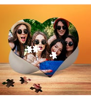 Kişiye Özel 88 Parça  Kalp Puzzle -Fotoğraflı Resimli Baskılı Yapboz