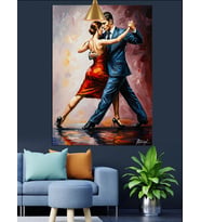 Romantik Tango Çifti Dekoratif Kanvas - Mdf Ahşap Tablo