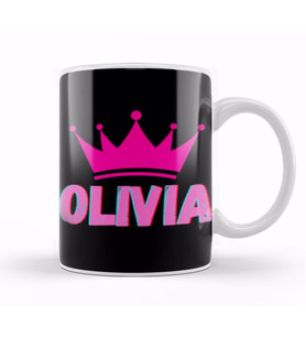 Olivia  Name personalized Custom   vintage Retro Rainbow Style Design Gift Baby Gift For Her Kupa Bardak Porselen
