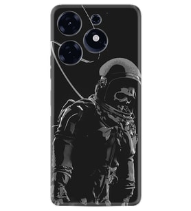 Tecno Spark 10 Pro Kılıf Silikon Desen Özel Seri İskelet Astronot 1613