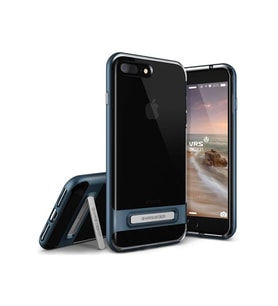 VRS Design iPhone 8 Plus / 7 Plus ile Uyumlu Crystal Bumper Kılıf Steel Blue