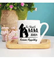 En Yakışıklı Baba Adayı Özel Türk Kahvesi Fincanı (Bambu)