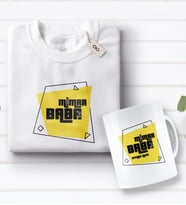 BK Gift Kişiye Özel Mimar Baba Tasarımlı Beyaz Tişört ve Kupa Seti-2 (Model 1)