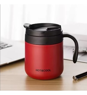 350ml Taşınabilir Paslanmaz Çelik Hoot&Cool Meşrubat Termos Bardak (Kırmızı)
