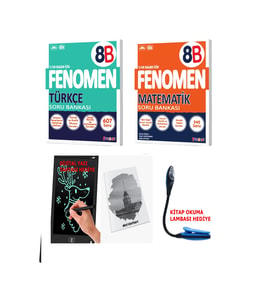 Fenomen Yayıncılık 2024-2025 Müfredat Fenomen 8 Sınıf LGS Türkçe Ve Matematik B Serisi Soru Bankası Ve Hediyeler (Çok Renkli)