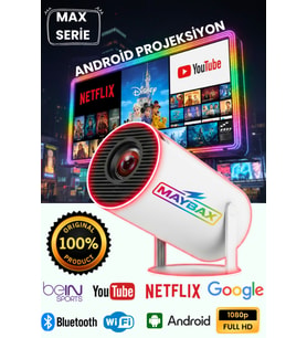 Taşınabilir Full HD Projektör, USB ve HDMI Bağlantılı Ev ve Açık Hava Kullanımı