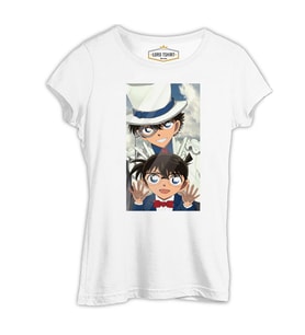 Detective Conan Beyaz Kadın Tshirt