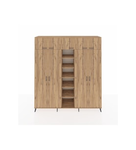 Hyperion Dolap 18 Raflı 9 Kapaklı 220x44x243 Çam-Çam/Çam