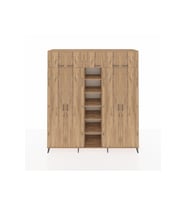 Hyperion Dolap 18 Raflı 9 Kapaklı 220x44x243 Çam-Çam/Çam