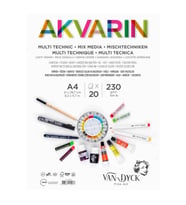 Van Dyck Akvarin Multi Purpose Sanatsal Blok 230 gr 20 yp A4 Spiralli