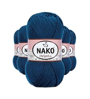 5 Adet Pırlanta Amigurumi El Örgü İpi Yünü Petrol Mavi 10328