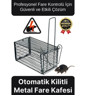 Özel Üretim Etkili Pratik Güvenli Hayvan Kemirgen Kontrolü Yaylı Otomatik Kilitli Metal Fare Kafesi
