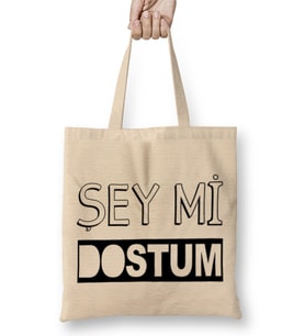 Şey Mi Dostum Bez Çanta Uzun Saplı