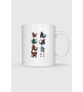 Godzilla Kaiju Megaguirus Gamera Baskılı Kupa Bardak