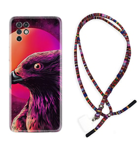 INFINIX Note 11 Pro Note 10 Hot 9 Play Kılıf Boyun Asklı Rasta Silikon Red Eagle 1752