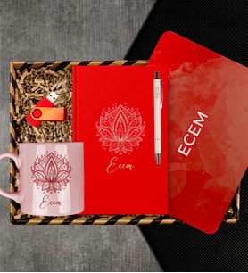 eJOYA Kişiye Özel Defter & Kalem & Kupa & Mousepad & Usb Bellek Hediye Kutusu 113063