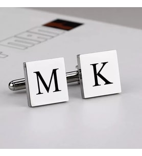 Harf Kol Düğmesi 925 Ayar Gümüş