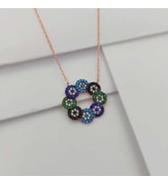 Gümüş Sonsuzluk Model Zirkon Taşlı Kolye 925 Ayar (Karışık)