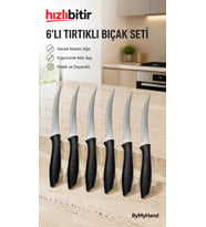 ByMyHand Paslanmaz Çelik Meyve ve Sebze Bıçağı 6'lı Set