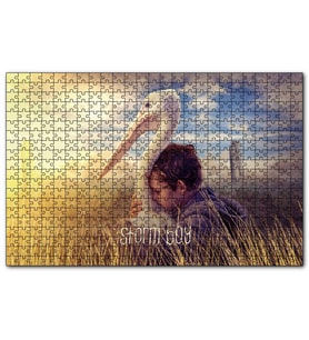Cakapuzzle Fırtına Çocuk ve Pelikan  Puzzle Yapboz MDF (Ahşap) (120 Parça)