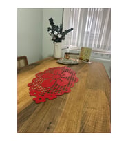 Eha Lazer Çiçek Desenli Lazer Kesim Şık Runner (Kırmızı)