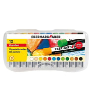 Eberhard Faber Yağlı Pastel Boya 12 Renk Plastik Kutu 