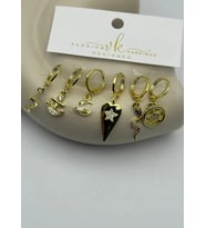 Vip 6'lı Gold Küpe - 25-vip179