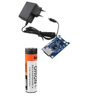 1 Adet Orion Li-ion Pil, TP4056 Type-C Pil Şarj Devresi ve Type-C 5V 2A Adaptör