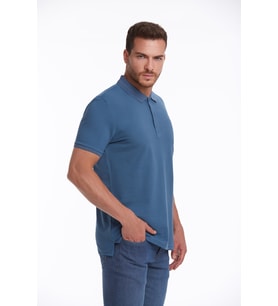 Hatemoğlu İndigo Regular Fit %100 Pamuk Polo Yaka Tişört