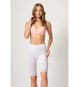 Amora Secret Beyaz Mı Emay 3004 Soft Uzun Paça Dantel Boxer
