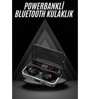 Bluetooth Kulaklık Dijital Şarj Göstergeli Powerbankli Bass Özellikli Kablosuz Kulakiçi 5.1 Mikrofon