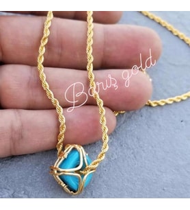 22AYAR ALTIN KAPLAMA 60 cm zincir