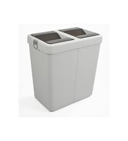 80 Litre Çift Gözlü Hassas Kapaklı Geri Dönüşüm Çöp Kutusu