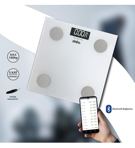 Sinbo Bluetoothlu Yağ Ölçer Baskül SBS-4467