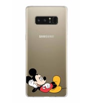 Samsung Galaxy Note 8 Kapak Mickey Mouse Tasarımlı Şeffaf Silikon Kılıf