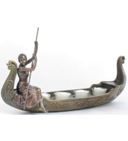 WISE Veronese Serisi-WISE KAYIK İÇİNDE KADIN MUMLUK BRONZ-17,5*39,5*11 CM. (Metal)
