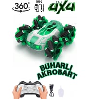 Uzaktan Kumandalı Şarjlı Buharlı Akrobat Araba 360 Derece Dönen Işıklı Müzikli 4x4 Drift