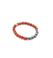 HAKİKİ DOĞAL HEMATİT VE KIRMIZI JASPER TAŞI BİLEKLİK 1.KALİTE
