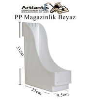 Plastik Magazinlik 1 Adet Plastik Kutu Klasörü Magazinlik A4 Dosya ve Masa Düzenleyici Sınıf Ev Ofis (Beyaz)