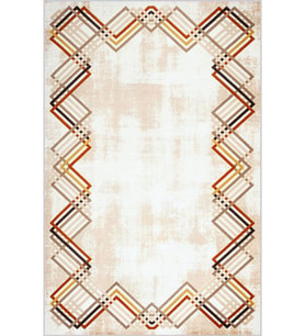 Eliana Home Baskılı, Yıkanabilir Kaymaz Taban Salon Halısı LNA0761 100x150 cm (Krem)