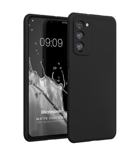Microsonic Matte Silicone TECNO Camon 18P Kılıf Siyah