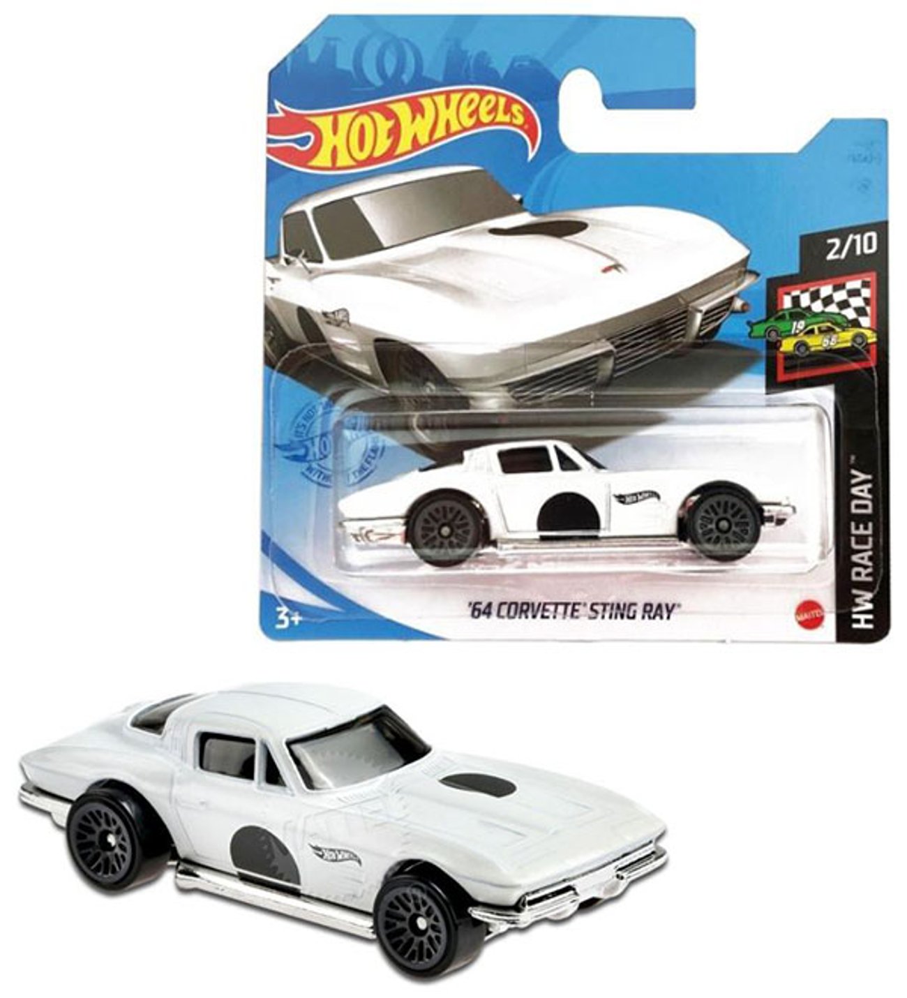 Hot Wheels - 64 Corvette Sting Ray - Beyaz (1/64) 2021 Serisi