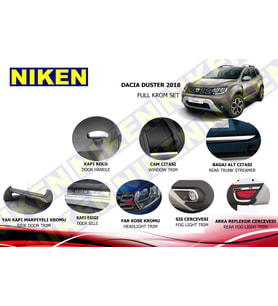Dacia Duster Full Krom Seti Komple Nikelaj Kaplama 2018-2019-2020