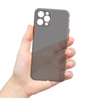 Apple iPhone 12 Pro Uyumlu Ultra İnce Zar Telefon Kılıfı (Siyah)