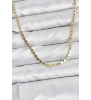316L Çelik Zincir Gold Renk Ezme Zincir Model 45 cm Kadın Kolye