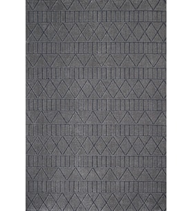 Antrasit Gri Geometrik Desenli Dijital Baskı Salon Halısı Yıkanabilir Kaymaz Tabanlı Modern Koridor Halısı