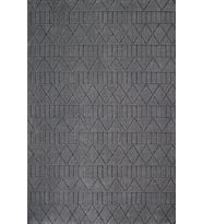 Antrasit Gri Geometrik Desenli Dijital Baskı Salon Halısı Yıkanabilir Kaymaz Tabanlı Modern Koridor Halısı